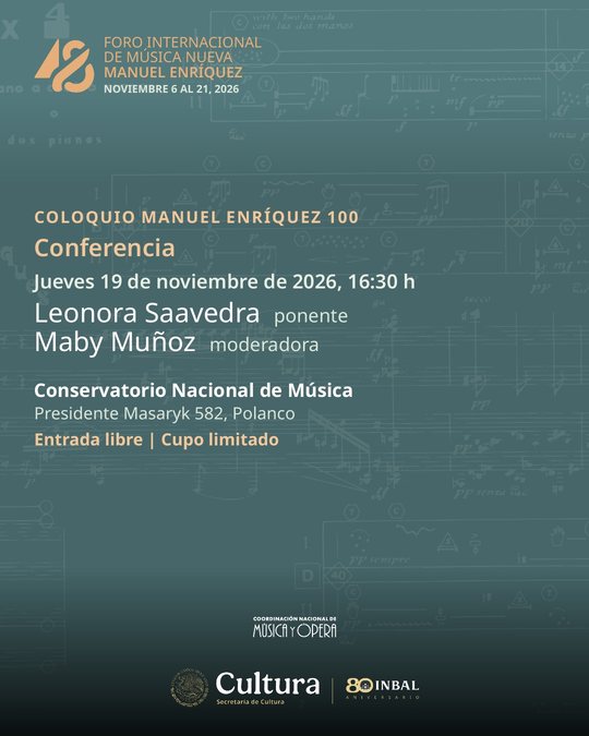 Postal: Conferencia: Leonora Saavedra