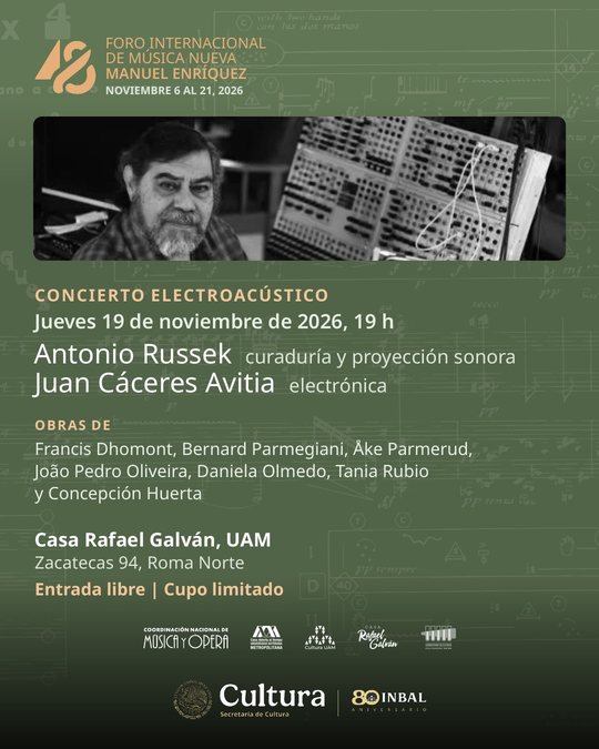 Postal: Russek: concierto electroacústico