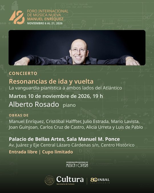 Postal: Alberto Rosado, piano