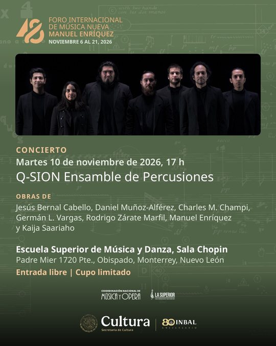 Postal: Monterrey: Q-SION, percusiones