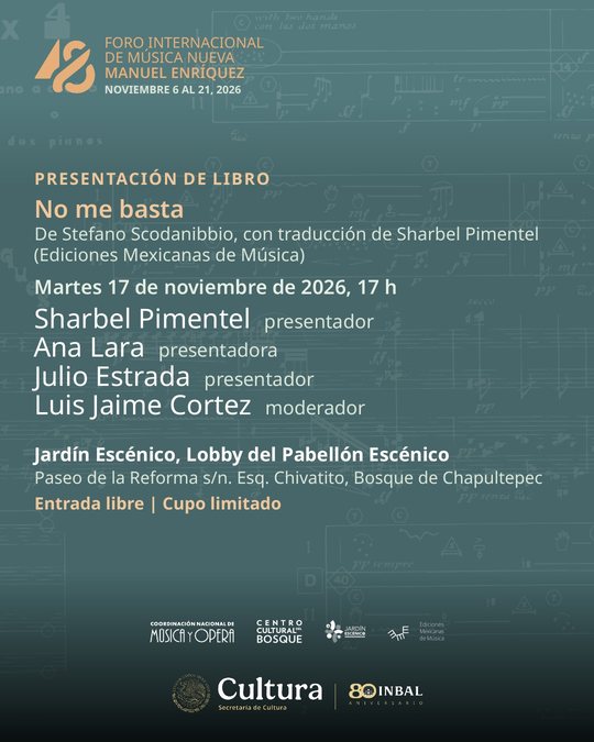 Postal: Presentación del libro No me basta