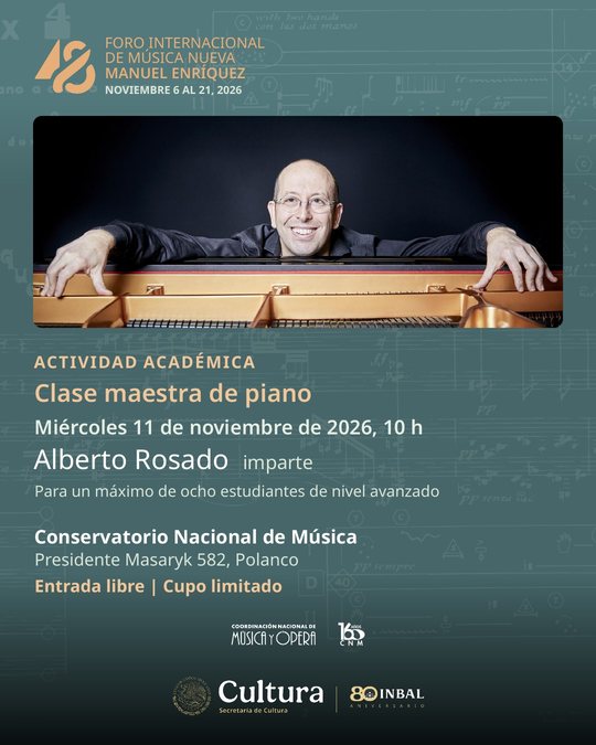 Postal: Clase maestra de piano