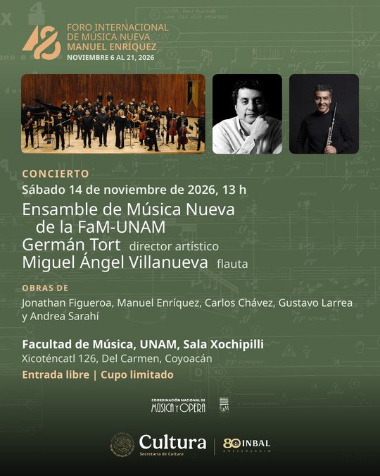 Postal: Ensamble de Música Nueva (FaM-UNAM)
