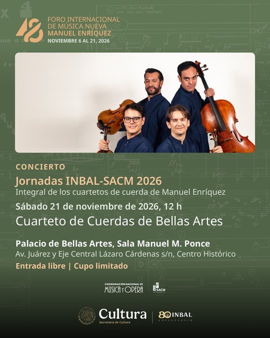 Postal: Cuarteto de Bellas Artes: Enríquez 100