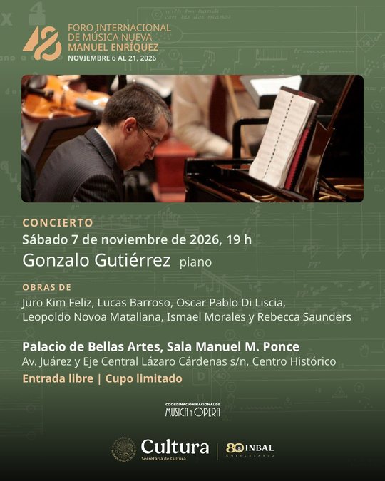 Postal: Gonzalo Gutiérrez, piano